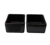 your castle Lot de 2 petits bols de service pour sauces, souces ou collations en céramique noire, 7 x 7 cm