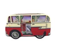 your castle Mini camping-car Van - Boîte à biscuits décorative - Rouge - Pour biscuits, chocolats et chocolats - Environ 17 x 9 x 8 cm - Volume : 1 l