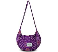 YOUR COZY Grand sac à bandoulière pour femme - Sac à main à fermeture éclair - Fait à la main, Tribe_Violet, Taille unique