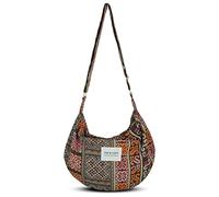 YOUR COZY Grand sac à bandoulière pour femme - Sac à main à fermeture éclair sur le dessus - Sac à bandoulière fait à la main, Tribe_chocolat, Taille unique