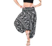 YOUR COZY Pantalon Sarouel pour Femme - Style Hippie - Pantalon martelé - Style décontracté - pour la Plage, Le Yoga