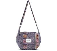 YOUR COZY Sacs à bandoulière pour femmes, grand sac de Shopping Hobo, sac à main avec fermeture éclair sur le dessus, sac messager fait à la main (Tribe_Navy)