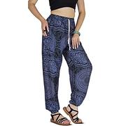 YOUR COZY Sarouel pour Femme Plus Bohème Yoga Éléphant Plage Casual Imprimé Cordon de Serrage Pantalon