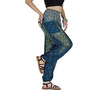 YOUR COZY Sarouel pour Femme Plus Bohème Yoga Éléphant Plage Casual Imprimé Cordon de Serrage Pantalon