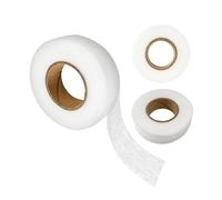 Your Day Mate Bande d'ourlet à repasser, 25 mètres, largeur 20 mm, en blanc, bande à repasser en polyamide, non-tissé d'ourlet pour réparer et raccommoder tissu, rideau, rideau, pantalon, jeans