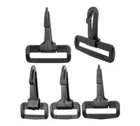 Your Day Mate Mousqueton de bandoulière, 2 pièces, pour une largeur de sangle de 50 mm, noir, en plastique dur, boucle d'échelle avec crochet, mousqueton de rechange bandoulière sac