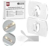 Your Day Mate Petits crochets adhésifs, 80 pcs, Transparent, 18 x 13 mm, crochets pour guirlandes lumineuses, décoration, câbles, lumière de suspension, clips de câbles autocollants, mini crochets