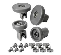 Your Day Mate Rouleaux de panier pour lave-vaisselle, 16 pièces, gris, Ø 40 x 8 mm et 25 x 8 mm galet de roulement, universels pour la plupart des lave-vaisselle