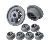 Your Day Mate Rouleaux de panier pour lave-vaisselle, 8 pièces, gris, Ø 26 x 10 mm, universels pour la plupart des lave-vaisselle, en plastique résistant à la chaleur, montage facile sans outils