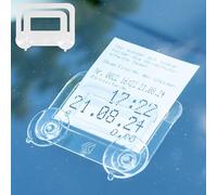 Your Day Mate Support de Carte de stationnement pour Pare-Brise, 2 pièces, en Transparent, Support avec ventouses, Support de Carte de stationnement pour Pare-Brise
