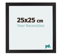 Your Decoration - 25x25 cm - Cadres Photo en MDF Avec Verre Plexiglas - Noir Grain de Bois - Mura.