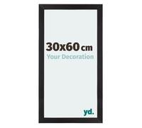 Your Decoration - 30x60 cm - Cadres Photo en MDF Avec Verre Plexiglas - Anti-Reflet - Excellente Qualité - Noir Grain de Bois - Cadre Decoration Murale - Mura, Noir Grain de Bois
