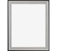 Your Decoration - 40x55 cm - Cadres en Bois avec Verre Plexiglas - Anti-Reflet - Excellente Qualité - Noir Argent Poli - Cadre Decoration Murale - Birmingham, Noir Argent Poli G