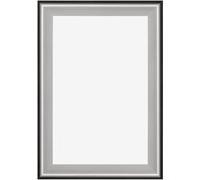 Your Decoration - 40x60 cm - Cadres en Bois avec Verre Plexiglas - Anti-Reflet - Excellente Qualité - Noir Argent Poli - Cadre Decoration Murale - Birmingham, Noir Argent Poli G