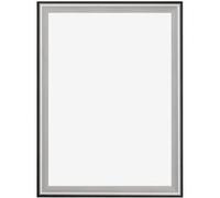 Your Decoration - 70x100 cm - Cadres en Bois avec Verre Plexiglas - Anti-Reflet - Excellente Qualité - Noir Argent Poli - Cadre Decoration Murale - Birmingham, Noir Argent Poli G