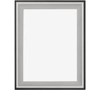 Your Decoration - 75x100 cm - Cadres en Bois avec Verre Plexiglas - Anti-Reflet - Excellente Qualité - Noir Argent Poli - Cadre Decoration Murale - Birmingham, Noir Argent Poli G