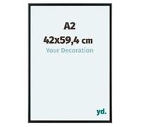 yd. Your Decoration - Cadre A2 42x59.4 cm - Noir Mat - Cadres Photos en Aluminium Avec Verre acrylique - Cadre A2 42x59.4 - Aurora
