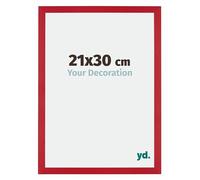 Your Decoration - Cadre 21x30 cm - Rouge - Cadres Photo en MDF Avec Verre acrylique - Anti-Reflet - Cadre 21x30 - Mura