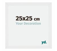 Your Decoration - Cadre 25x25 cm - Blanc Brillant - Cadres Photo en MDF Avec Verre acrylique - Anti-Reflet - Cadre 25x25 - Mura