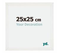 Your Decoration - Cadre 25x25 cm - Blanc Patiné - Cadres Photo en MDF Avec Verre acrylique - Anti-Reflet - Cadre 25x25 - Mura