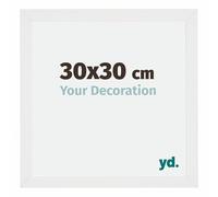 Your Decoration - 30x30 cm - Cadres Photo en MDF Avec Verre Plexiglas - Anti-Reflet - Excellente Qualité - Blanc Brillant - Cadre Decoration Murale - Mura, Blanc Brillant