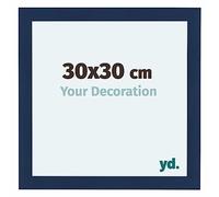 Your Decoration - Cadre 30x30 cm - Bleu Foncé Essuyé - Cadres Photo en MDF Avec Verre acrylique - Anti-Reflet - Cadre Bleu Foncé Essuyé - Como