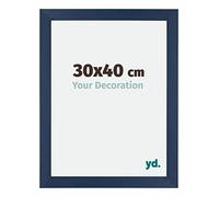 Your Decoration - Cadre 30x40 cm - Bleu Foncé Essuyé - Cadres Photo en MDF Avec Verre acrylique - Anti-Reflet - Cadre 30x40 - Mura
