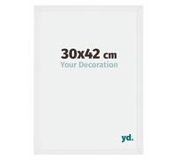 Your Decoration - 30x42 cm - Cadres Photo en MDF Avec Verre Plexiglas - Anti-Reflet - Excellente Qualité - Blanc Brillant - Cadre Decoration Murale - Mura, Blanc Brillant G
