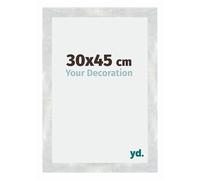 yd. Your Decoration - Cadre 30x45 cm - Argent Brillant Vintage - Cadres Photo en MDF Avec Verre acrylique - Anti-Reflet - Cadre 30x45 - Mura
