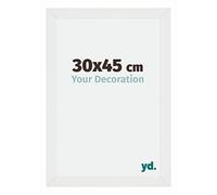 Your Decoration - 30x45 cm - Cadres Photo en MDF Avec Verre Plexiglas - Anti-Reflet - Excellente Qualité - Blanc Brillant - Cadre Decoration Murale - Mura, Blanc Brillant