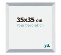 Your Decoration - Cadre 35x35 cm - Aluminium Brossé - Cadres Photo en MDF Avec Verre acrylique - Anti-Reflet - Cadre 35x35 - Mura