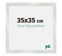 Your Decoration - Cadre 35x35 cm - Argent Brillant Vintage - Cadres Photo en MDF Avec Verre acrylique - Anti-Reflet - Cadre 35x35 - Mura