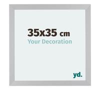 Your Decoration - Cadre 35x35 cm - Argent Mat - Cadres Photo en MDF Avec Verre acrylique - Anti-Reflet - Cadre 35x35 - Mura