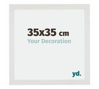 Your Decoration - Cadre 35x35 cm - Blanc Mat - Cadres Photo en MDF Avec Verre acrylique - Anti-Reflet - Cadre 35x35 - Mura