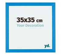Your Decoration - Cadre 35x35 cm - Bleu Brillant - Cadres Photo en MDF Avec Verre acrylique - Anti-Reflet - Cadre 35x35 - Mura