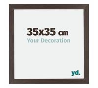 Your Decoration - 35x35 cm - Cadres Photo en MDF Avec Verre Plexiglas - Anti-Reflet - Excellente Qualité - Chêne Foncé - Cadre Decoration Murale - Mura, Chêne Foncé