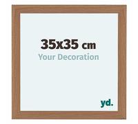 Your Decoration - Cadre 35x35 cm - Noyer clair - Cadres Photo en MDF Avec Verre acrylique - Anti-Reflet - Cadre Noyer clair - Como