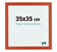 Your Decoration - 35x35 cm - Cadres Photo en MDF Avec Verre Plexiglas - Anti-Reflet - Excellente Qualité - Orange - Cadre Decoration Murale - Mura, Orange