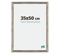 Your Decoration - 35x50 cm - Cadres Photo en MDF Avec Verre Plexiglas - Anti-Reflet - Excellente Qualité - Métal Vintage - Cadre Decoration Murale - Mura, Métal Vintage G