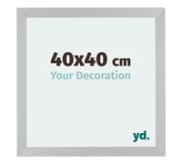 Your Decoration - Cadre 40x40 cm - Argent Mat - Cadres Photo en MDF Avec Verre acrylique - Anti-Reflet - Cadre 40x40 - Mura