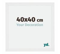 Your Decoration - 40x40 cm - Cadres Photo en MDF Avec Verre Plexiglas - Anti-Reflet - Excellente Qualité - Blanc Brillant - Cadre Decoration Murale - Mura, Blanc Brillant