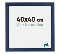 Your Decoration - Cadre 40x40 cm - Bleu Foncé Essuyé - Cadres Photo en MDF Avec Verre acrylique - Anti-Reflet - Cadre 40x40 - Mura