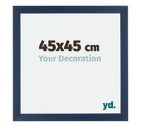Your Decoration - Cadre 45x45 cm - Bleu Foncé Essuyé - Cadres Photo en MDF Avec Verre acrylique - Anti-Reflet - Cadre 45x45 - Mura