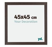 Your Decoration - Cadre 45x45 cm - Chêne Foncé - Cadres Photo en MDF Avec Verre acrylique - Anti-Reflet - Cadre 45x45 - Mura