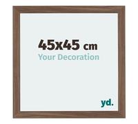Your Decoration - Cadre 45x45 cm - Noyer Foncé - Cadres Photo en MDF Avec Verre acrylique - Anti-Reflet - Cadre 45x45 - Mura