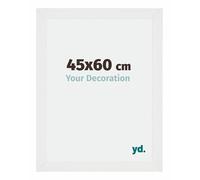 Your Decoration - 45x60 cm - Cadres Photo en MDF Avec Verre Plexiglas - Anti-Reflet - Excellente Qualité - Blanc Brillant - Cadre Decoration Murale - Mura, Blanc Brillant