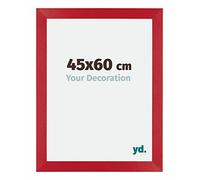 Your Decoration - 45x60 cm - Cadres Photo en MDF Avec Verre Plexiglas - Anti-Reflet - Excellente Qualité - Rouge - Cadre Decoration Murale - Mura, Rouge