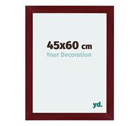 Your Decoration - Cadre 45x60 cm - Vin Rouge Patiné - Cadres Photo en MDF Avec Verre acrylique - Anti-Reflet - Cadre 45x60 - Mura