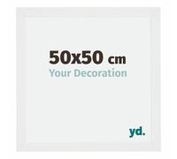Your Decoration - Cadre 50x50 cm - Blanc Brillant - Cadres Photo en MDF Avec Verre acrylique - Anti-Reflet - Cadre 50x50 - Mura