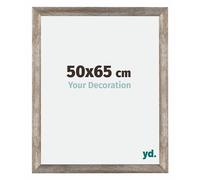 Your Decoration - 50x65 cm - Cadres Photo en MDF Avec Verre Plexiglas - Anti-Reflet - Excellente Qualité - Métal Vintage - Cadre Decoration Murale - Mura, Métal Vintage